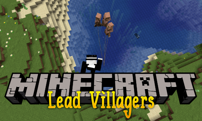 Lead Villagers — Мод на привязку поводка к жителям 1.16.1/1.15.2