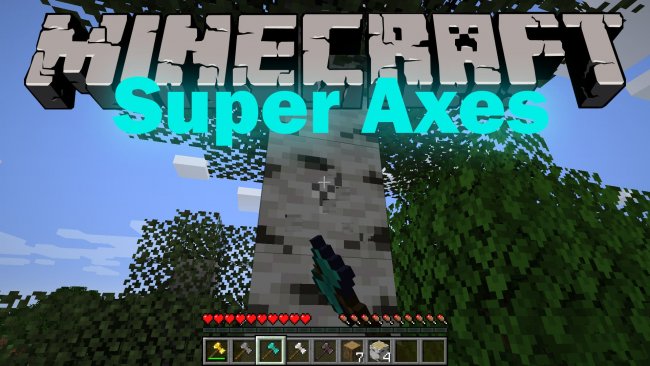 Super Axes — Мод на быстрые топоры 1.16.2 / 1.16.1 / 1.15.2