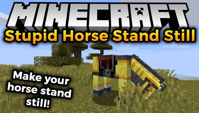 Stupid Horse Stand Still — Мод на неподвижную лошадь 1.16.2 / 1.15.2