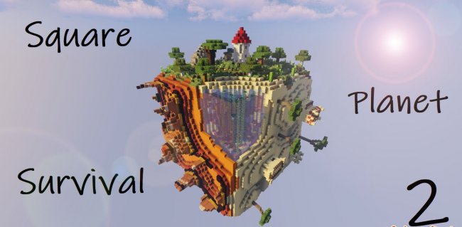 Карта Square Planet Survival 2 для Minecraft 1.14.4