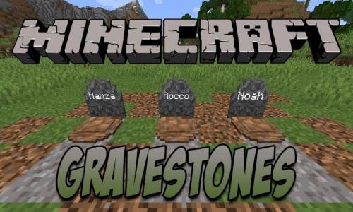 Мод на могилы для Minecraft 1.16.5/1.15.2/1.14.4/1.12.2/1.11/1.10.2 (Gravestone)