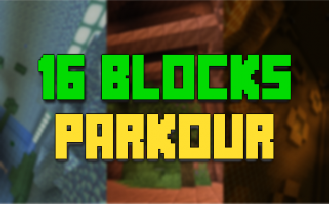 Карта с испытаниями для Майнкрафт 1.17.1 (16 Blocks Parkour)