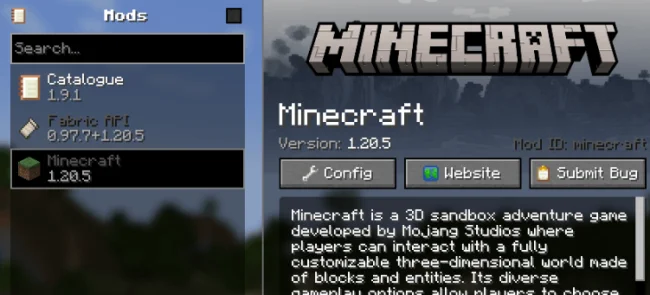 Настройка мода