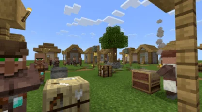 Деревня с жителями