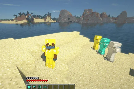 Персонаж в золотой броне