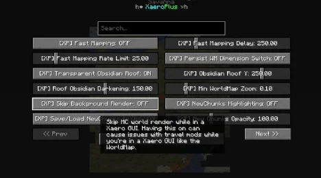 Настройка мода