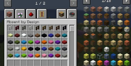 Блоки в инвентаре