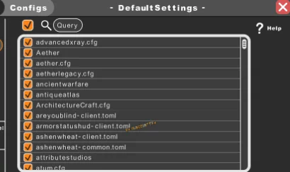 Конфиги модов
