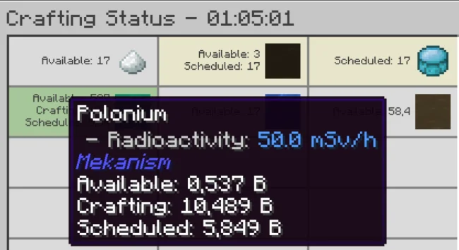 Статус крафта