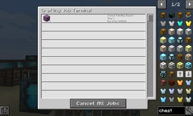 Создание заданий в терминале