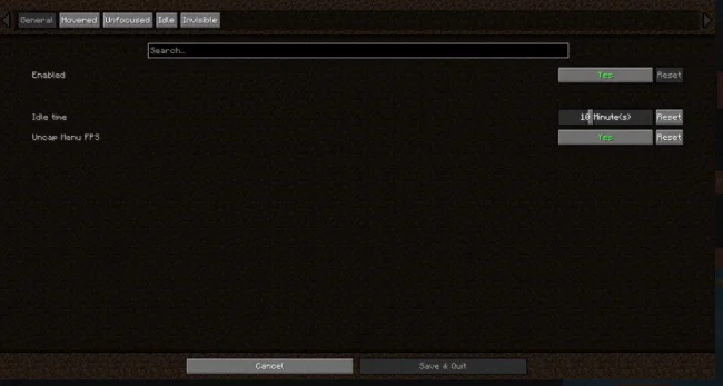 Конфигурации мода