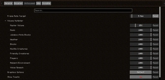 Настройка мода