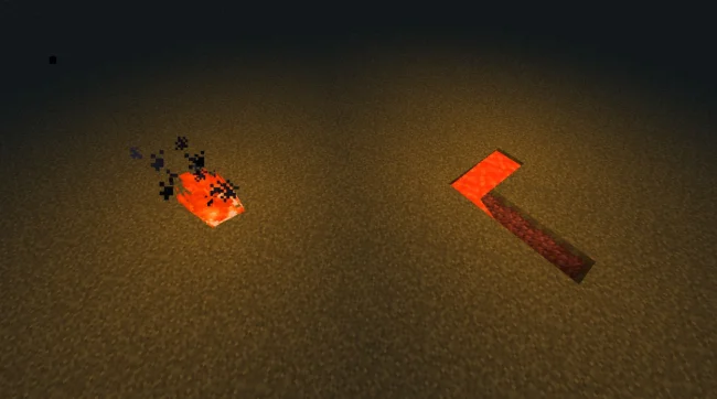 Свечение лавы и огня