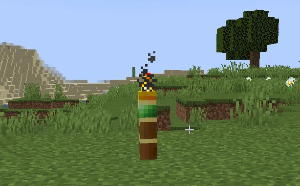 Изумрудный факел из мода Magnum Torch