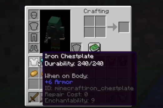 Пример действия мода Legendary Tooltips