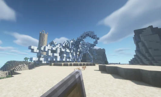 Ледяная структура с модом FakerLib