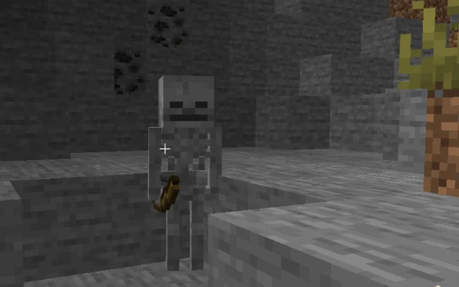 Скелет с модом Tiny Skeletons