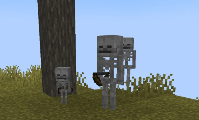 Маленький скелет из мода Tiny Skeletons