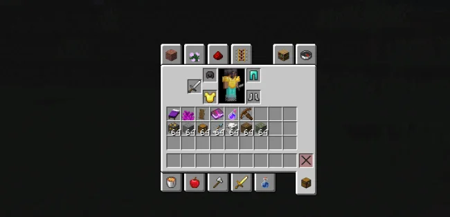 Предметы в инвентаре с модом Recipe Stages