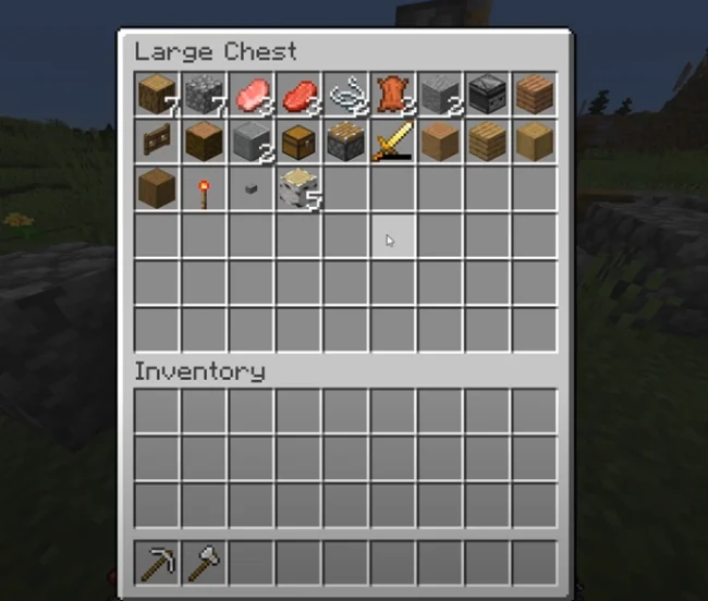 Отсортированный инвентарь из мода Inventory Sorting