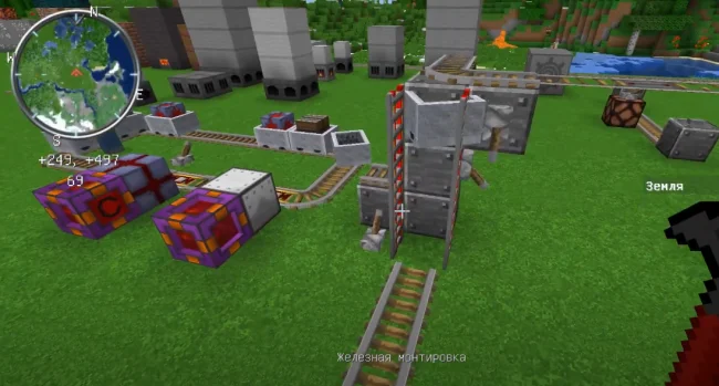 Железная дорога из мода Railcraft Reborn