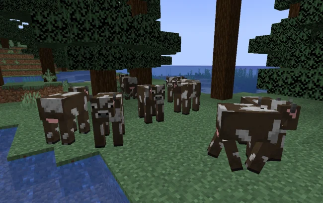 Коровы с модом DoesPotatoTick