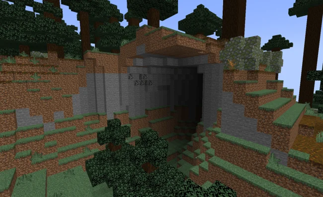 Пещера с модом DoesPotatoTick