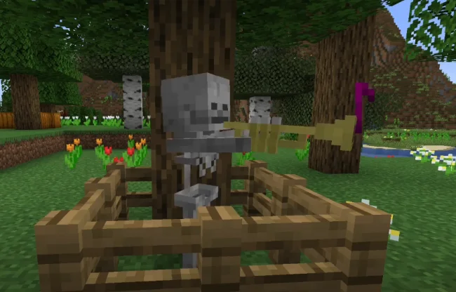 Скелет, играющий на трубе, из мода Immersive Melodies