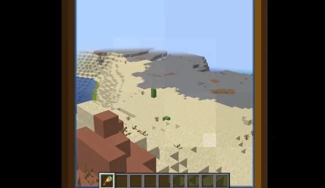 Вид в подзорную трубу из мода Spyglass Improvements