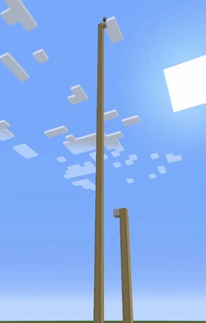 Отличие количества блоков телепортации с модом Quartz Elevator