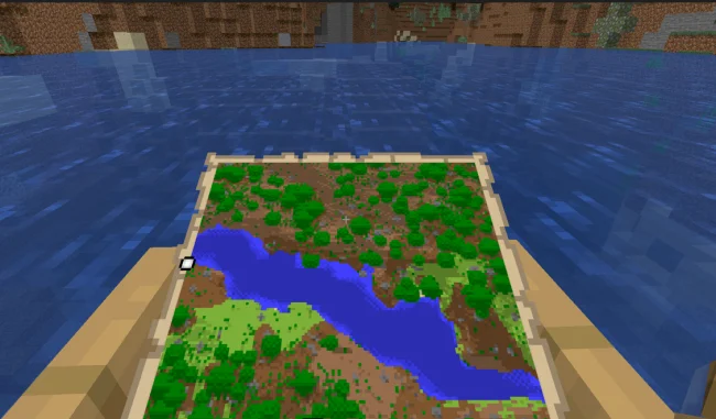 Карта во время управления лодкой с модом Boat Item View