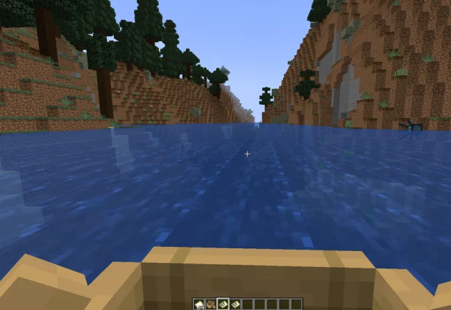 Карта во время управления лодкой без мода Boat Item View