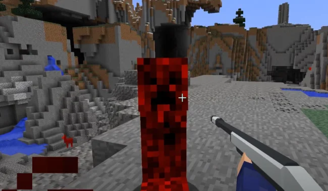 Красный криппер с модом The Hordes