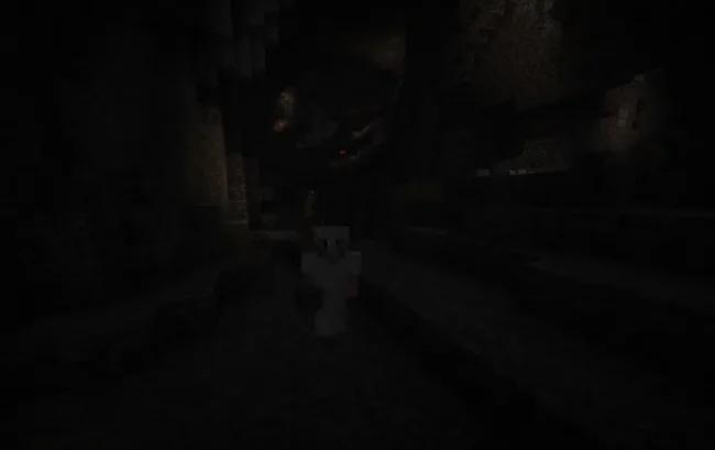 Бегущий страшный моб из мода Cave Dweller Reimagined