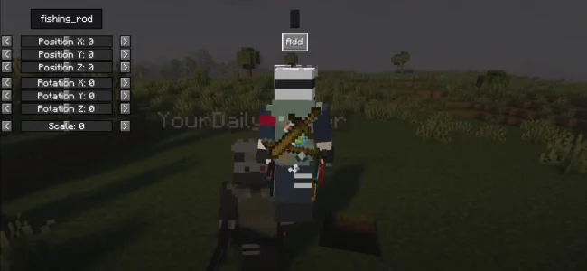 Меню настройки расположения предметов из мода YDMs Weapon Master