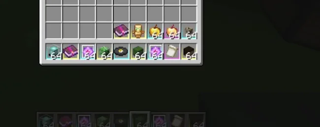 Пример действия мода Item Borders в инвентаре