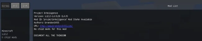 Информация о моде Project Intelligence