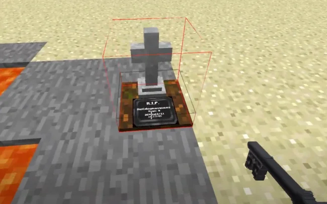 Один из видов могилы в моде Simple Tomb