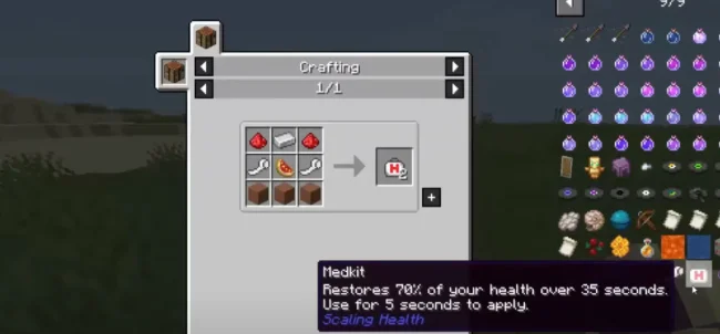 Крафт на аптечку из мода Scaling Health