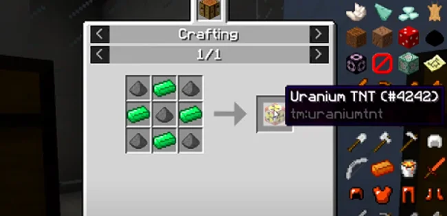 Крафт на новый блок из мода Miners Delight