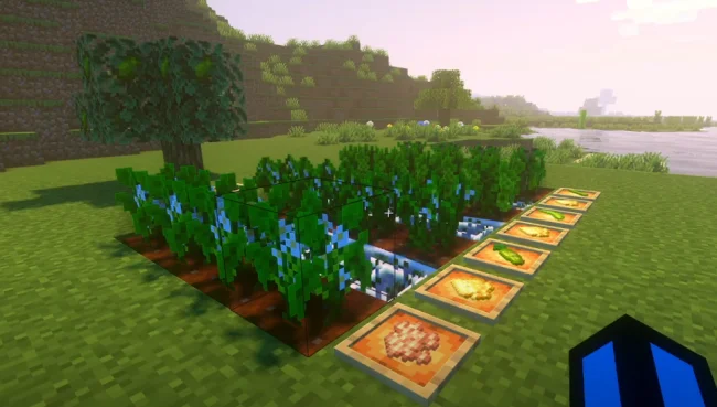 Грядки ингредиентов для создания суши с модом Sushi Go Crafting