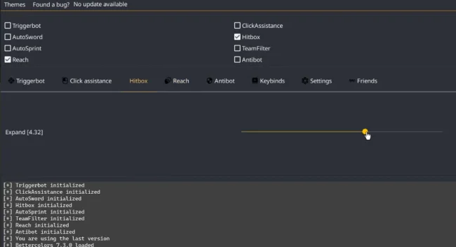 Настройка мода Reach Fix