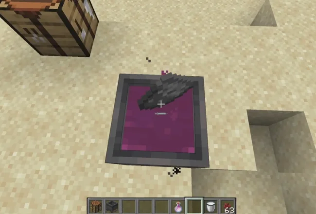 Процесс смешивания зелий с модом Potion Blender