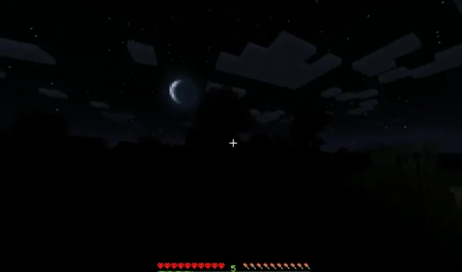 Луна в виде месяца из мода True Darkness