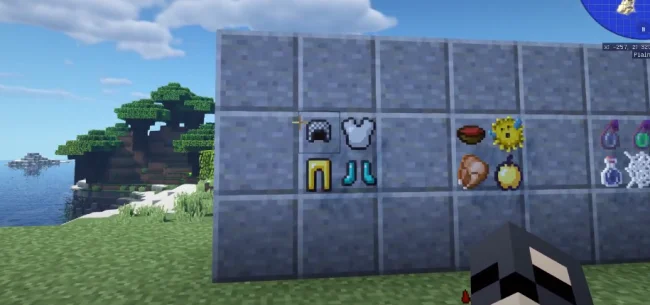 Расположение брони на внешней стороне блока из мода Plonk