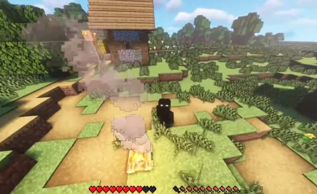 Процесс восстановления здоровья от костра из мода Healing Campfire