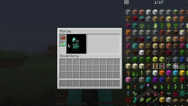 Снаряжение лошади с модом Better Mount HUD