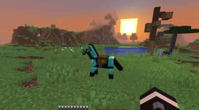 Снаряженная лошадь с модом Better Mount HUD