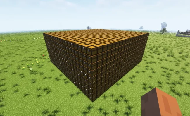 Постройка из сундуков с модом Enhanced Block Entities