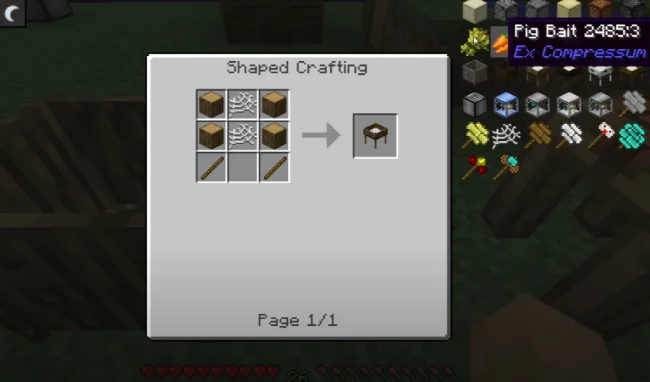 Крафт на блок из мода Ex Compressum